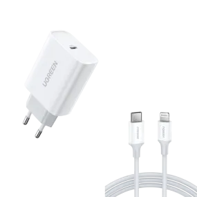 UGREEN 30W USB C Charger With PD3.0 & 1m Lightning Cable