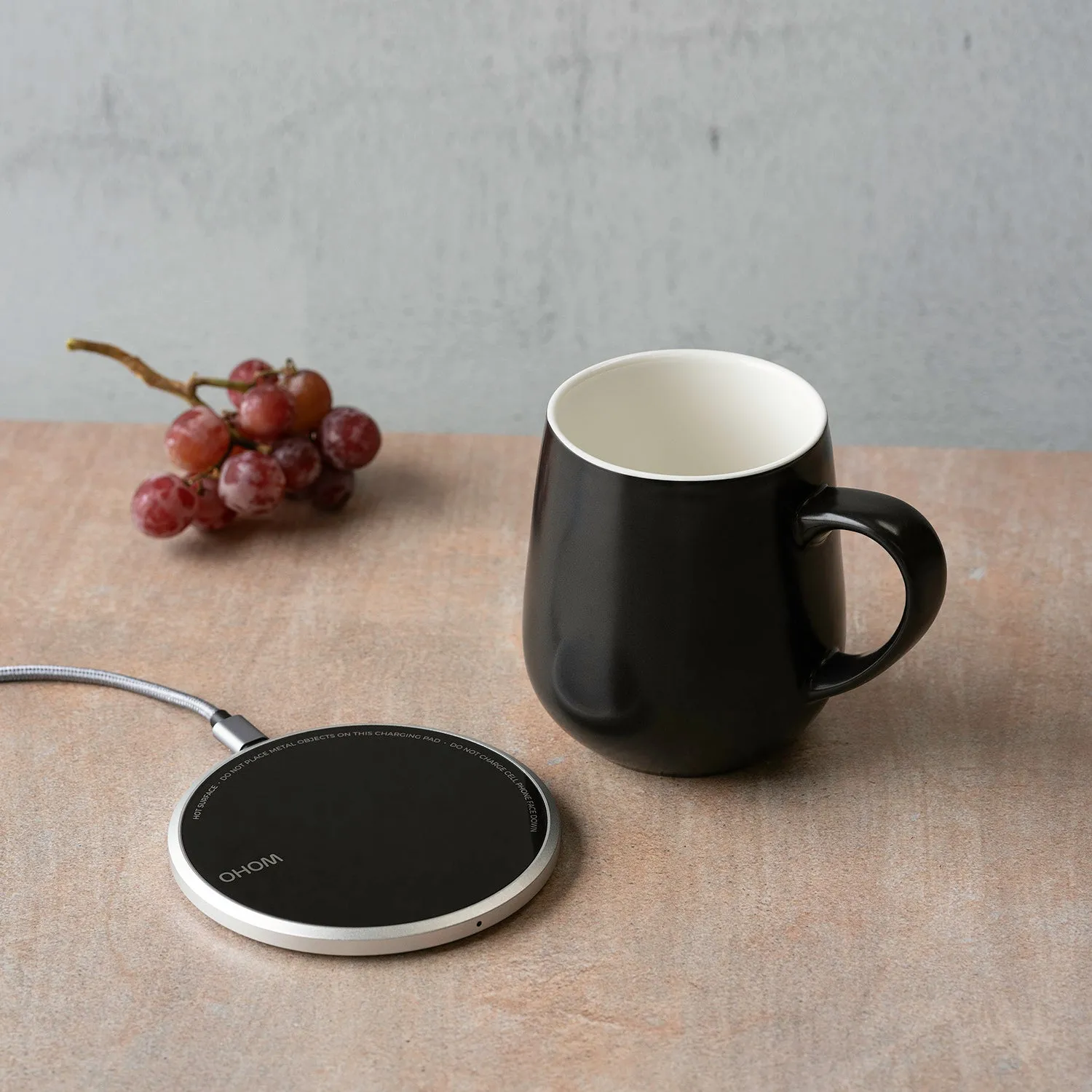 Ui Self-Heating Ceramic Mug & Wireless Charger