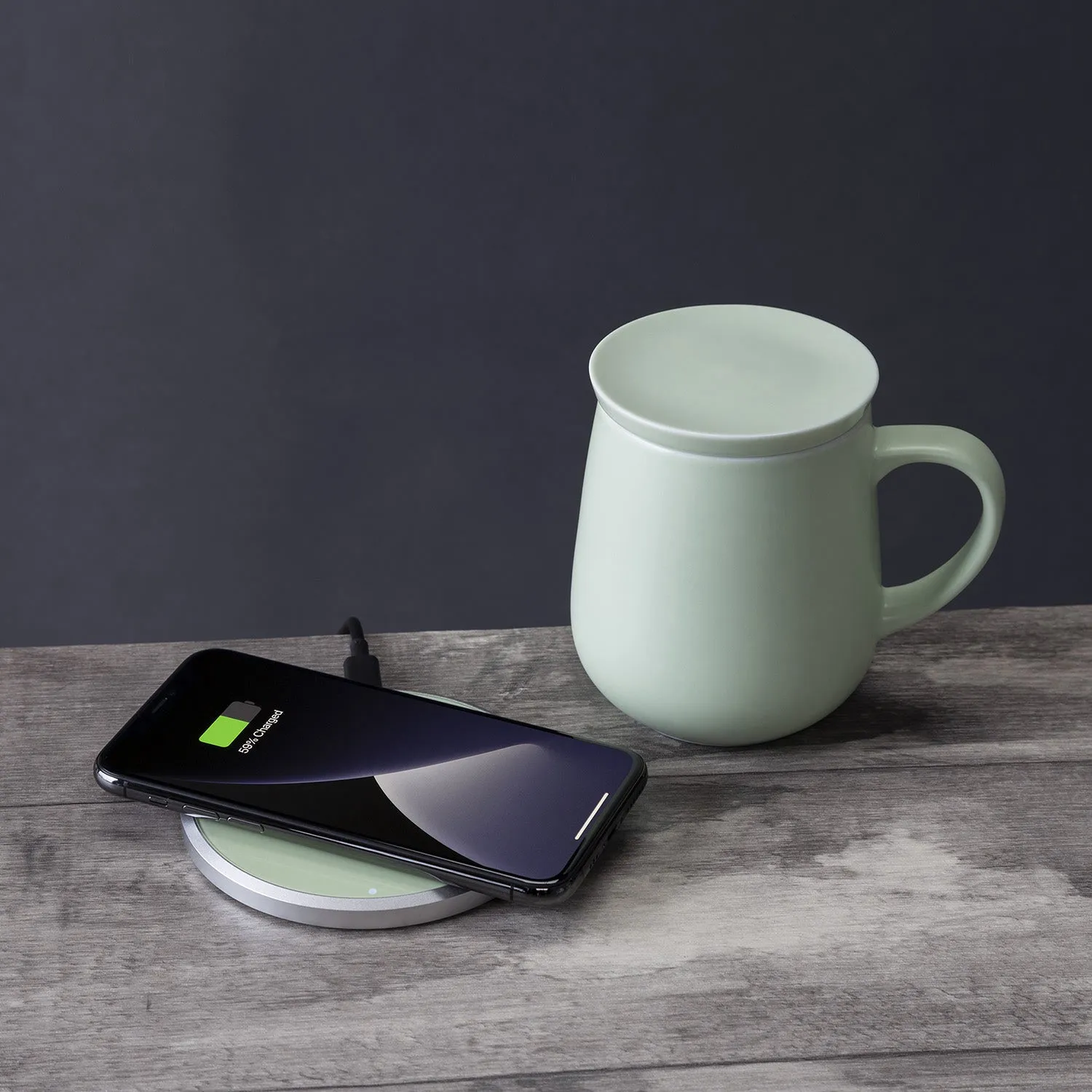 Ui Self-Heating Ceramic Mug & Wireless Charger