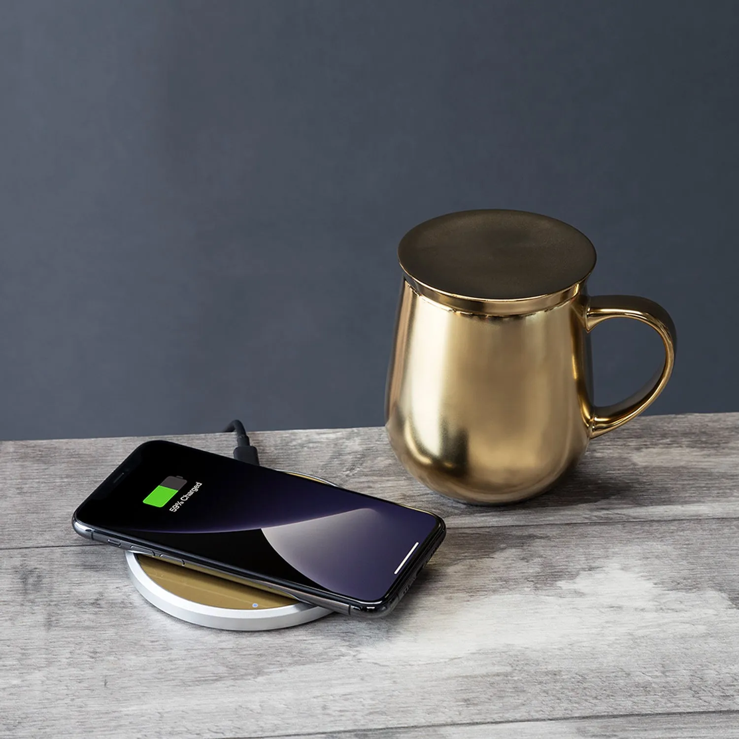 Ui Self-Heating Ceramic Mug & Wireless Charger