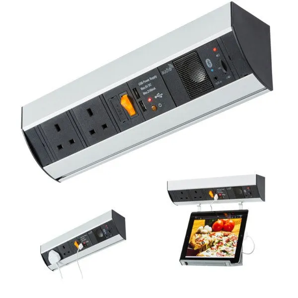 Under Cabinet Power Station - USB Charging and Bluetooth Audio System