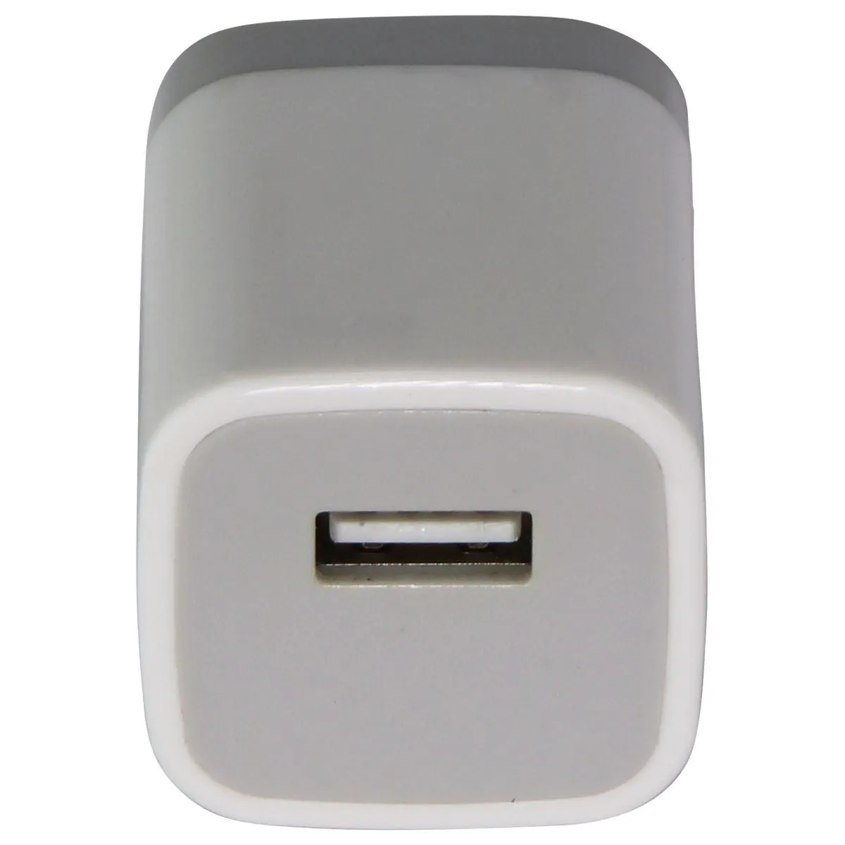 Universal (5V/1A) Single USB Wall Adapter Travel Charger - White/Gray