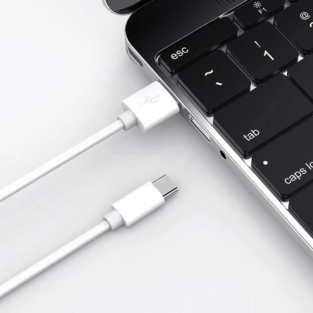 USB to USB-C Power Pod Charging Cord | White Cable