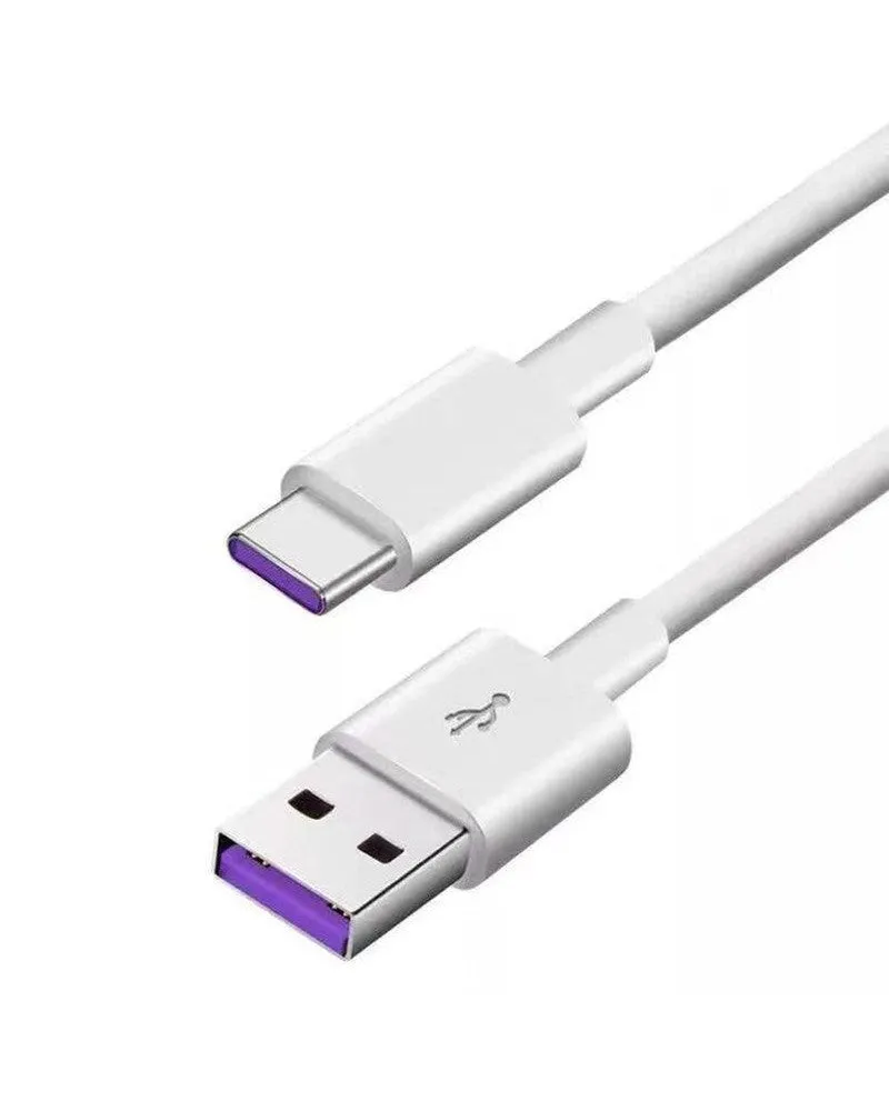 USB to USB-C Power Pod Charging Cord | White Cable