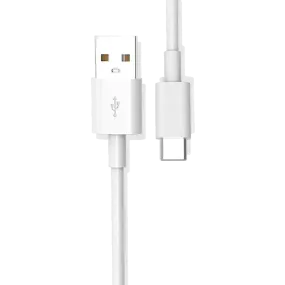 USB to USB-C Power Pod Charging Cord | White Cable