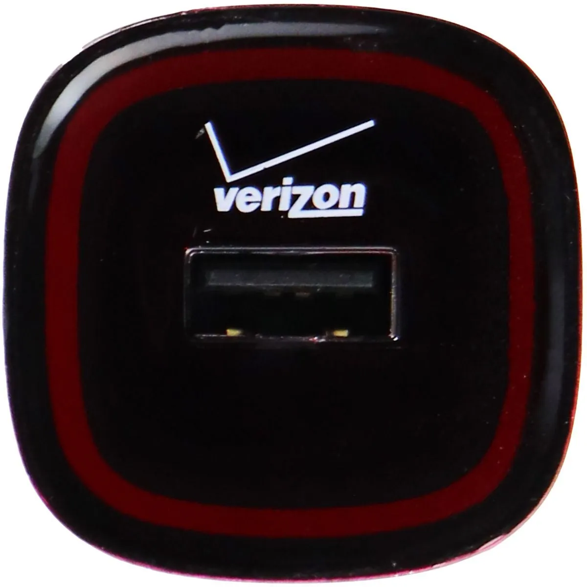 Verizon (5V/2.1) Single USB Wall Charger Power Adapter - Black/Red (580245A018)