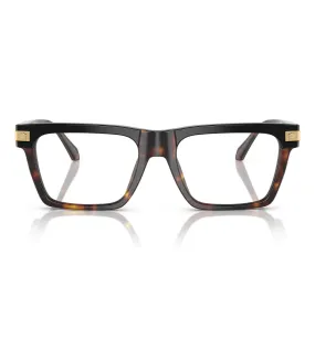 Versace Men's Black Havana Rectangular Optical Frame