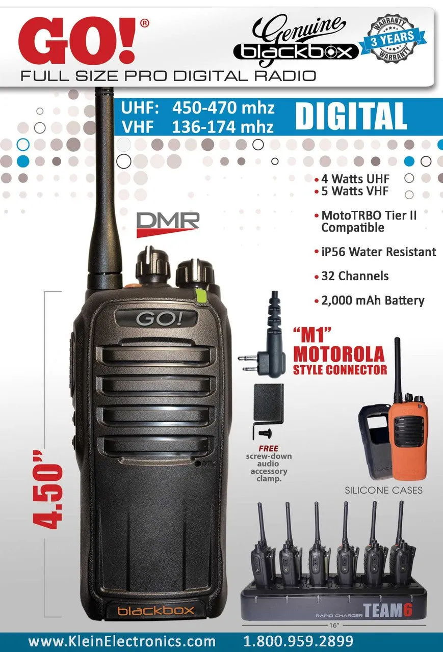 VHF Blackbox GO! Digital & Analog 2-Way Radio