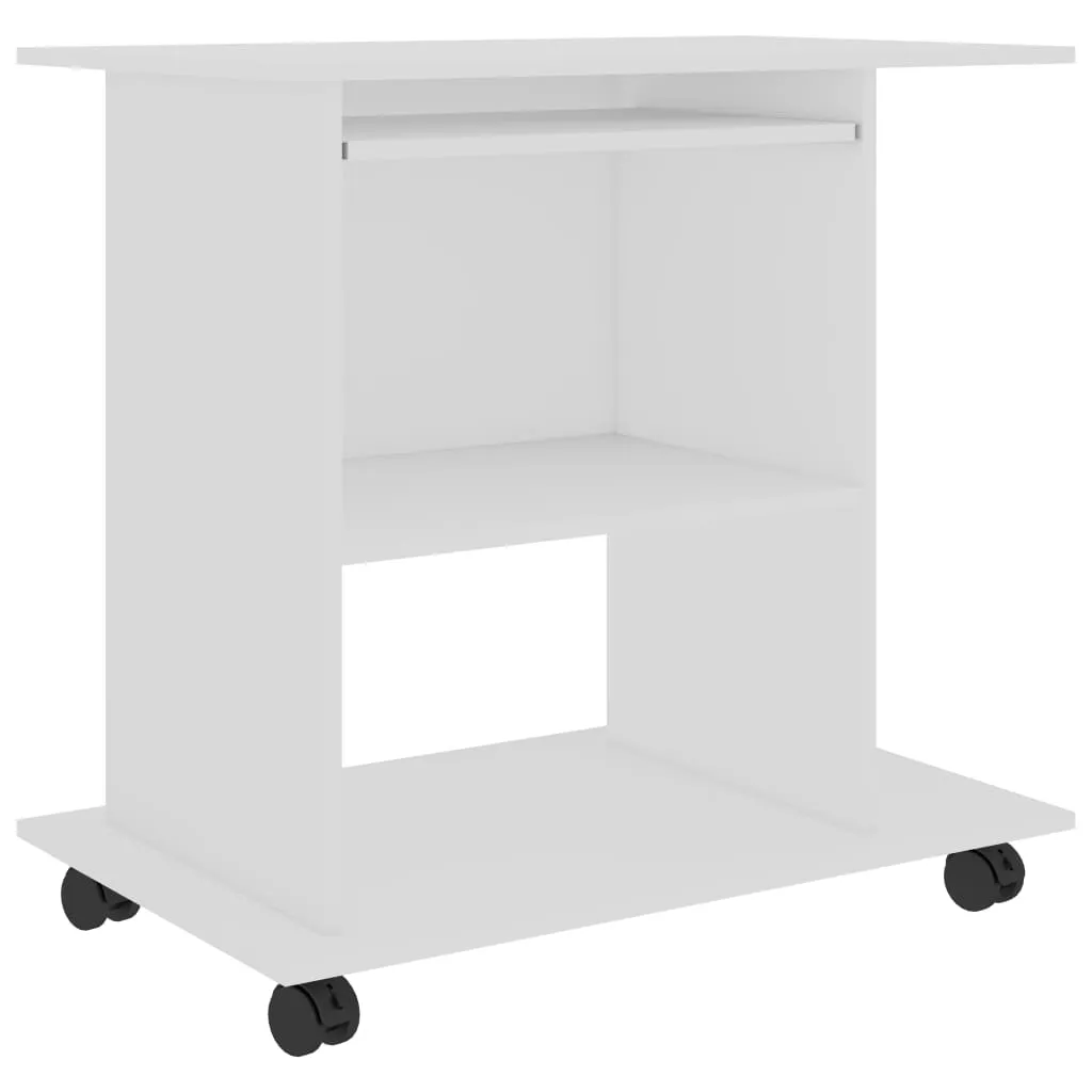 vidaXL Computer Desk White 80x50x75 cm Engineered Wood