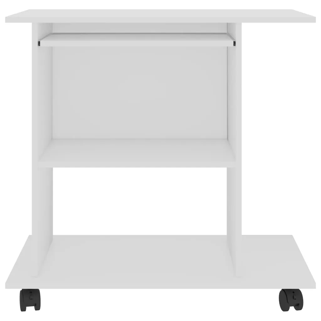 vidaXL Computer Desk White 80x50x75 cm Engineered Wood