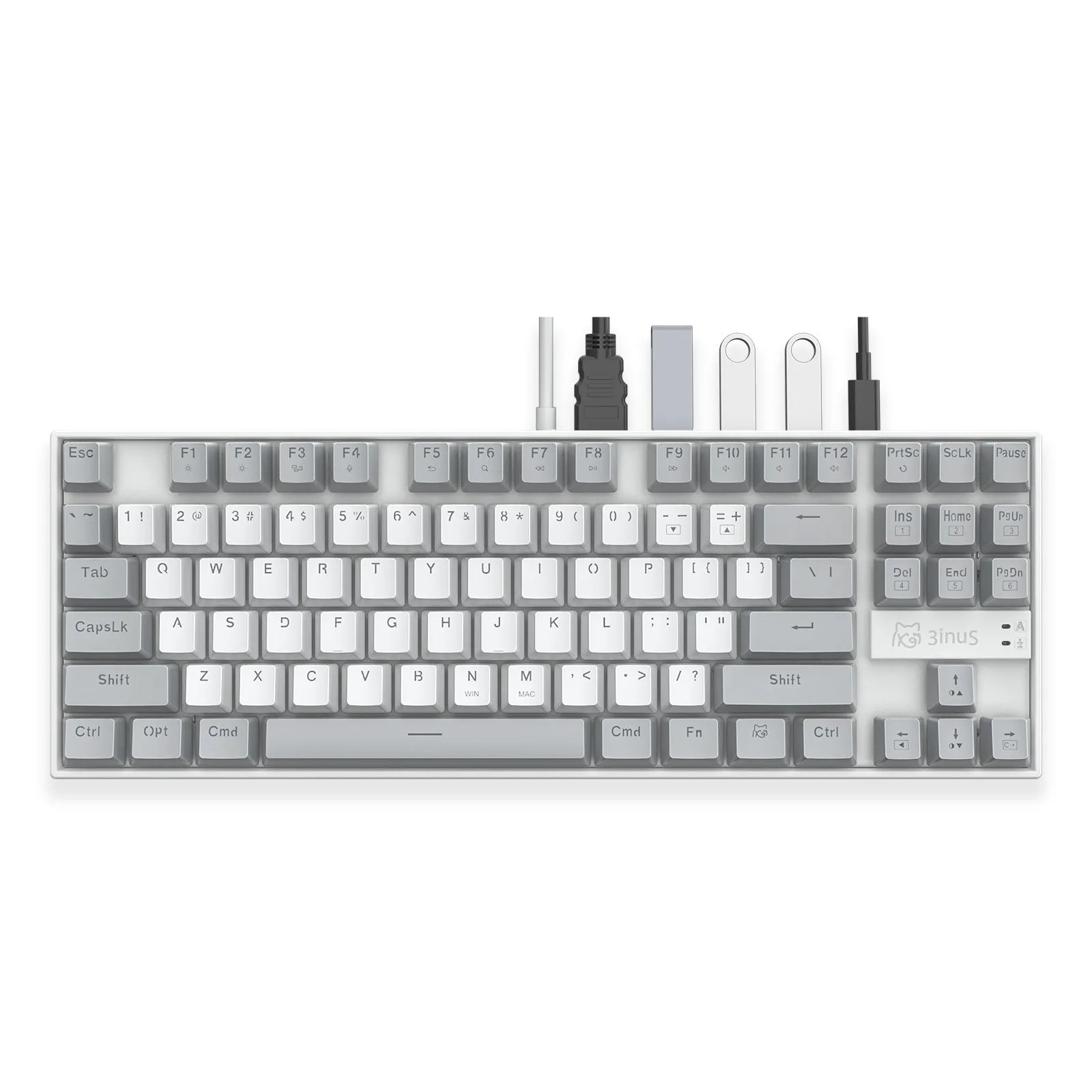 WhatGeek x 3inuS KEBOHUB EE01 Mechanical Keyboard with 5-in-1 Hub