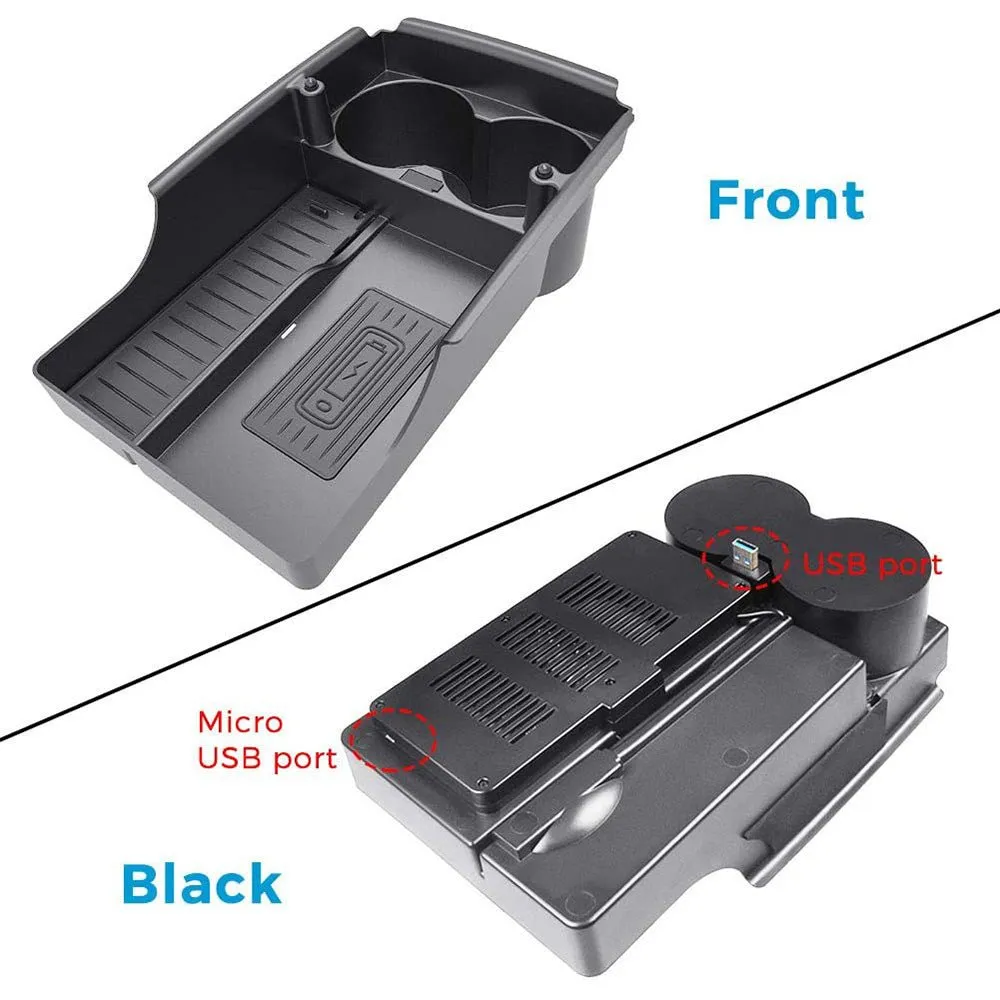 Wireless Phone Charger Center Console Organizer for Tesla Model S/Model X 2017-2021