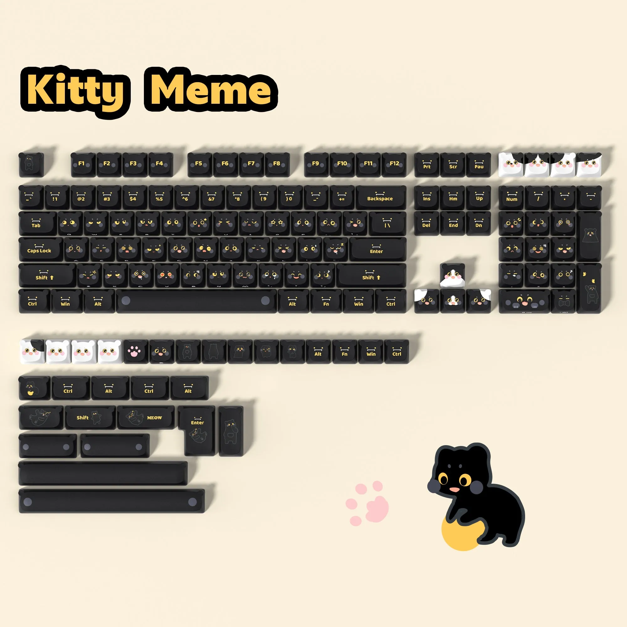 Womier Meme MAO Profile Dye-Sublimation PBT Keycap Set