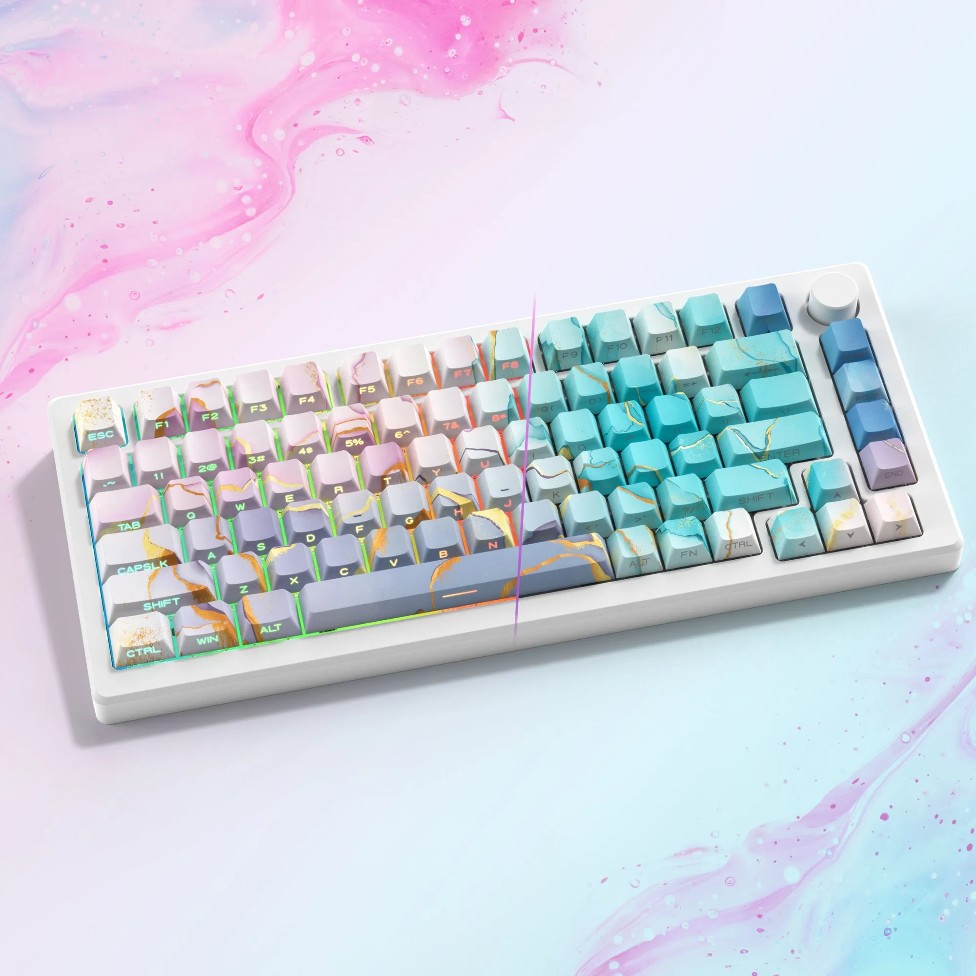 Womier Sparkles - Cherry Profile 131-Key Side-Printed Dye-Sub PBT Keycap Set