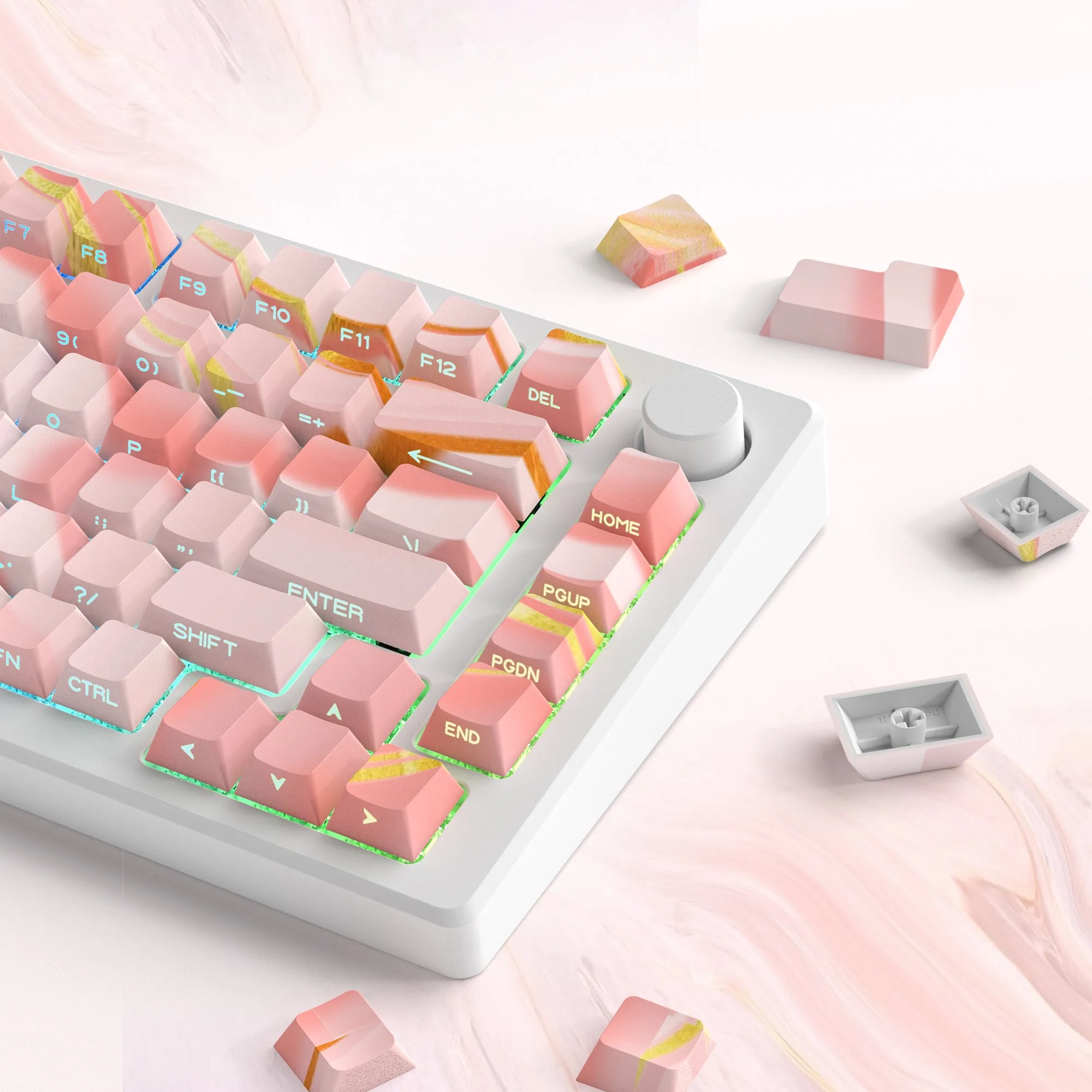 Womier Sparkles - Cherry Profile 131-Key Side-Printed Dye-Sub PBT Keycap Set