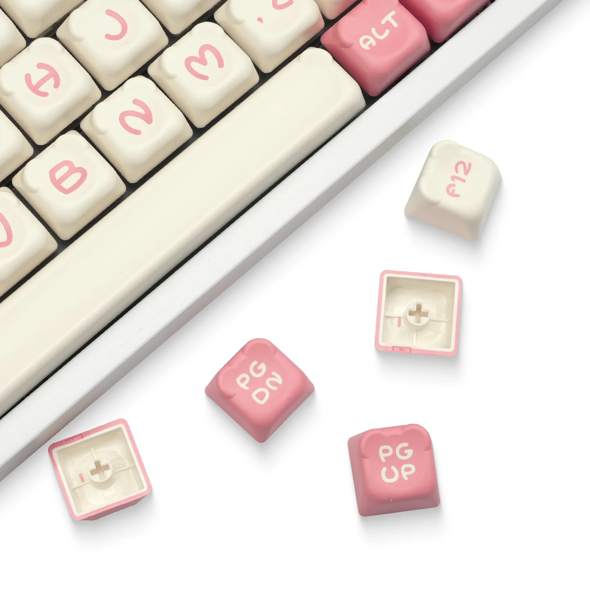 XVX  Sakura Bear  MDA  Profile Dye-Sub PBT Keycap Set (122-Keys)