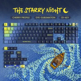 XVX The Starry Night Cherry Profile 131-Key Dye Sublimation PBT Keycap Set