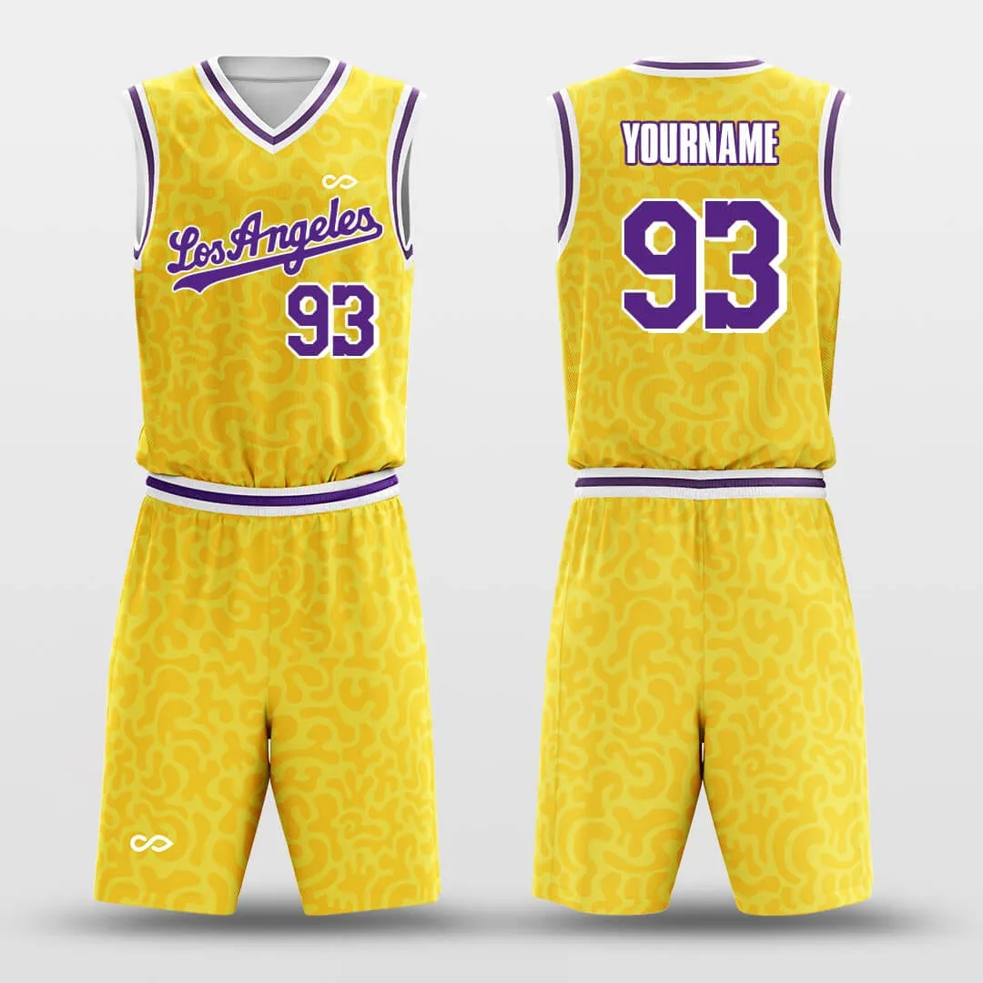 Yellow Lakers - Customized Basketball Jersey Set Design