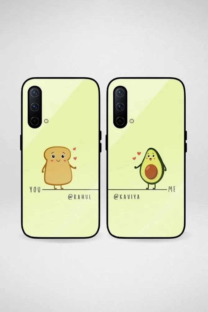 You & Me Couple Customized Glass Mobile Case - iPhone, Samsung & OnePlus