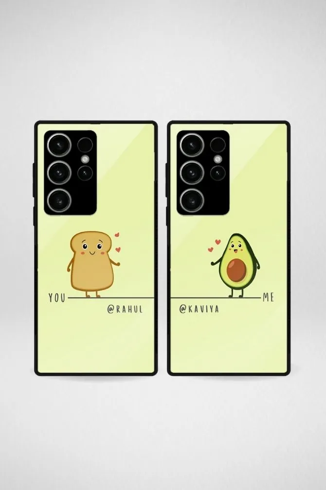 You & Me Couple Customized Glass Mobile Case - iPhone, Samsung & OnePlus