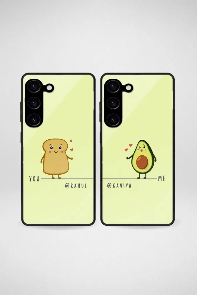 You & Me Couple Customized Glass Mobile Case - iPhone, Samsung & OnePlus